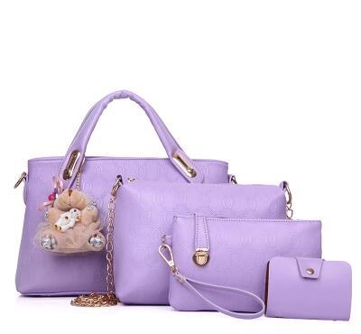 new vs fashion handbags embossed four piece ladies bag shoulder diagonal handbag