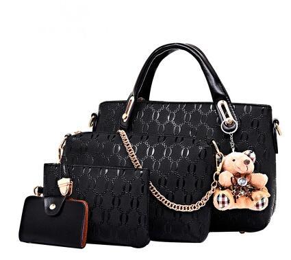 new vs fashion handbags embossed four piece ladies bag shoulder diagonal handbag