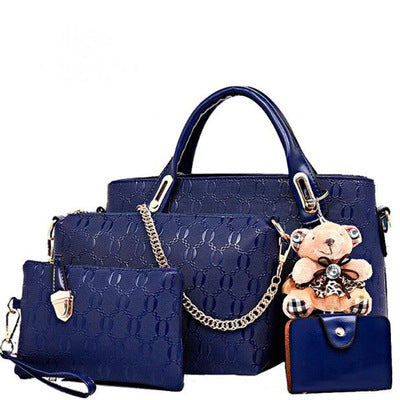 new vs fashion handbags embossed four piece ladies bag shoulder diagonal handbag