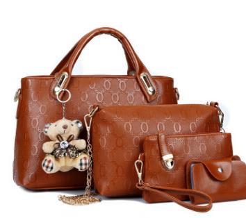 new vs fashion handbags embossed four piece ladies bag shoulder diagonal handbag