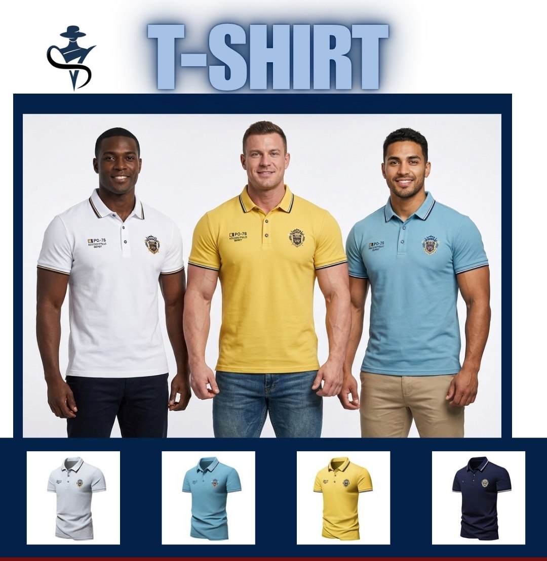 Men's Embroidered Polo Shirt — Luxury Casual Short Sleeve