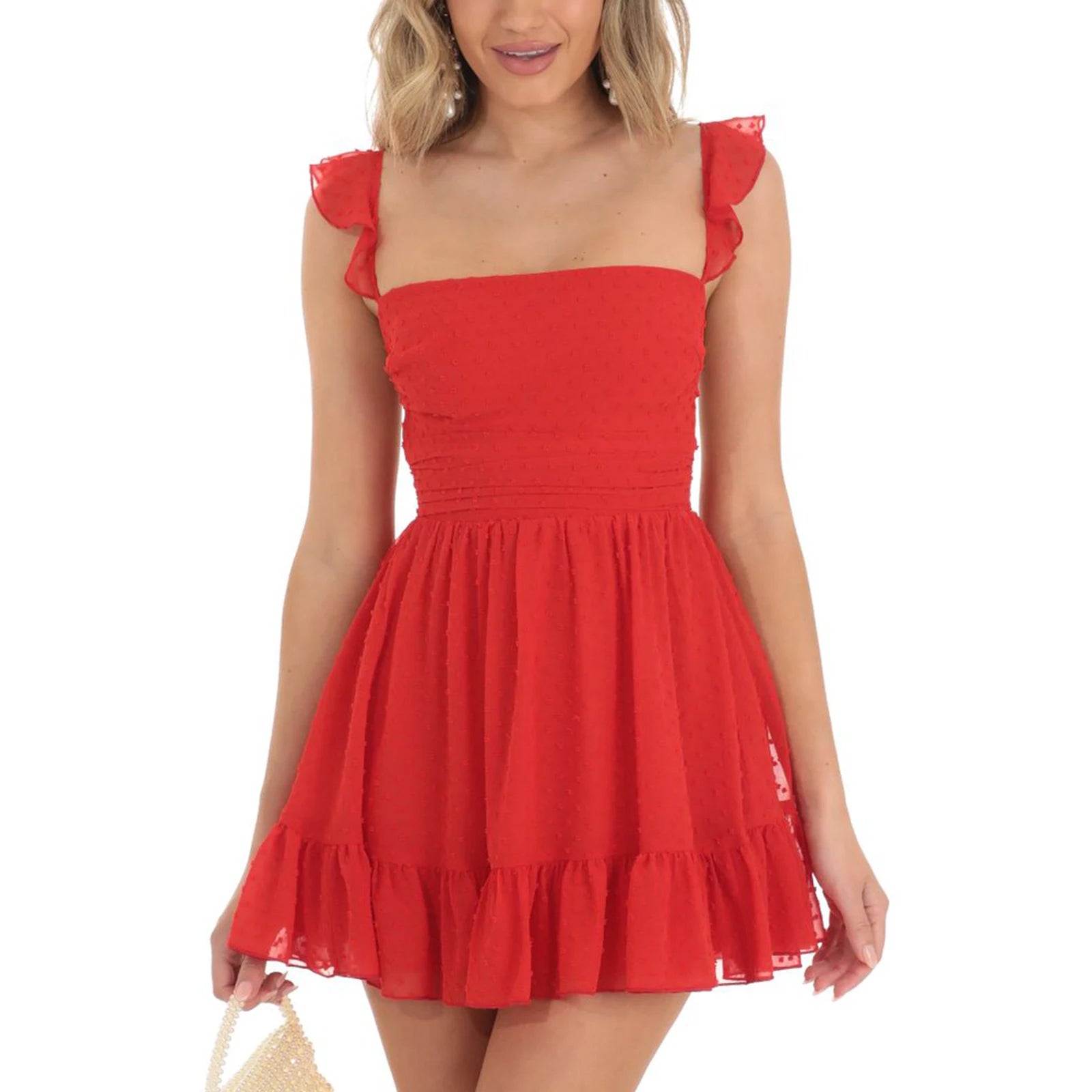 Women's Lace Corset Mini Dress – Halter A-Line Sleeveless Party Dress