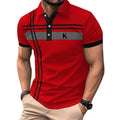 Men's Line Rugby Polo Short Sleeve Polo Shirts Collared Shirts Casual School Outdoor Athleisure Daily Wear Men's Clothing