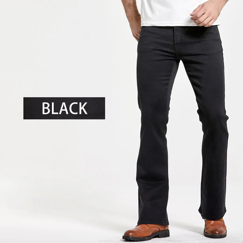 Men's Bootcut Stretch Jeans – Slim Fit Flared Denim