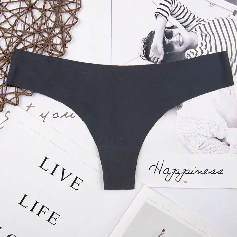 Women's Lace G-String Thong Panties – Seamless Low-Rise Bikini Underwear
