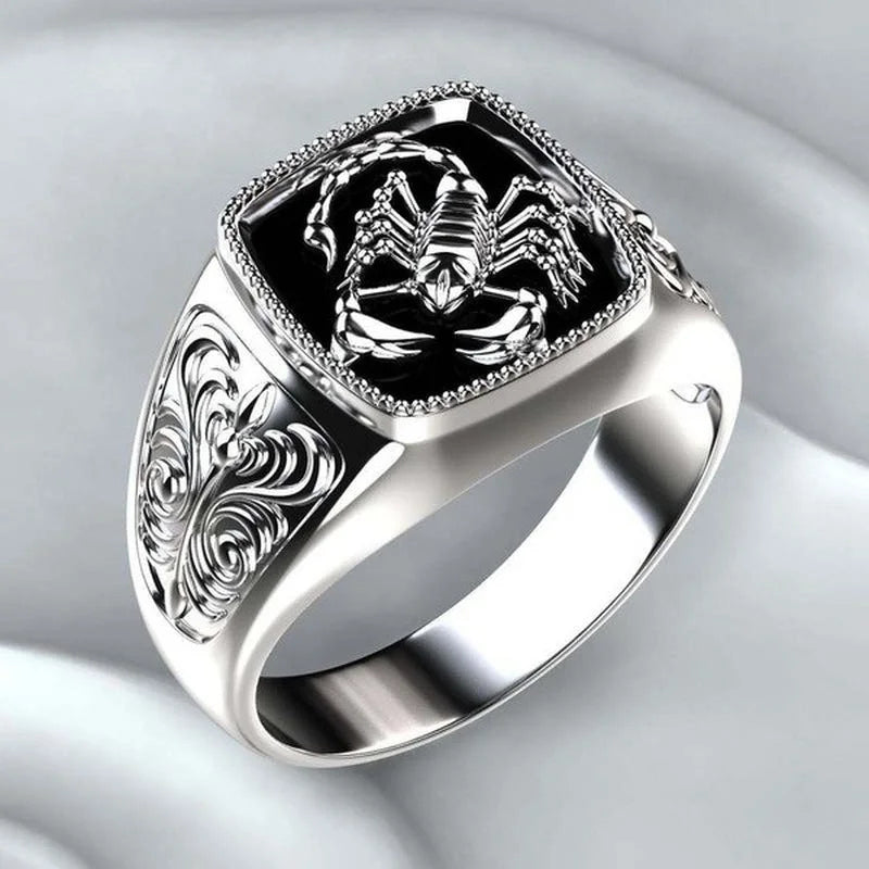 Silver-Tone Scorpion Ring