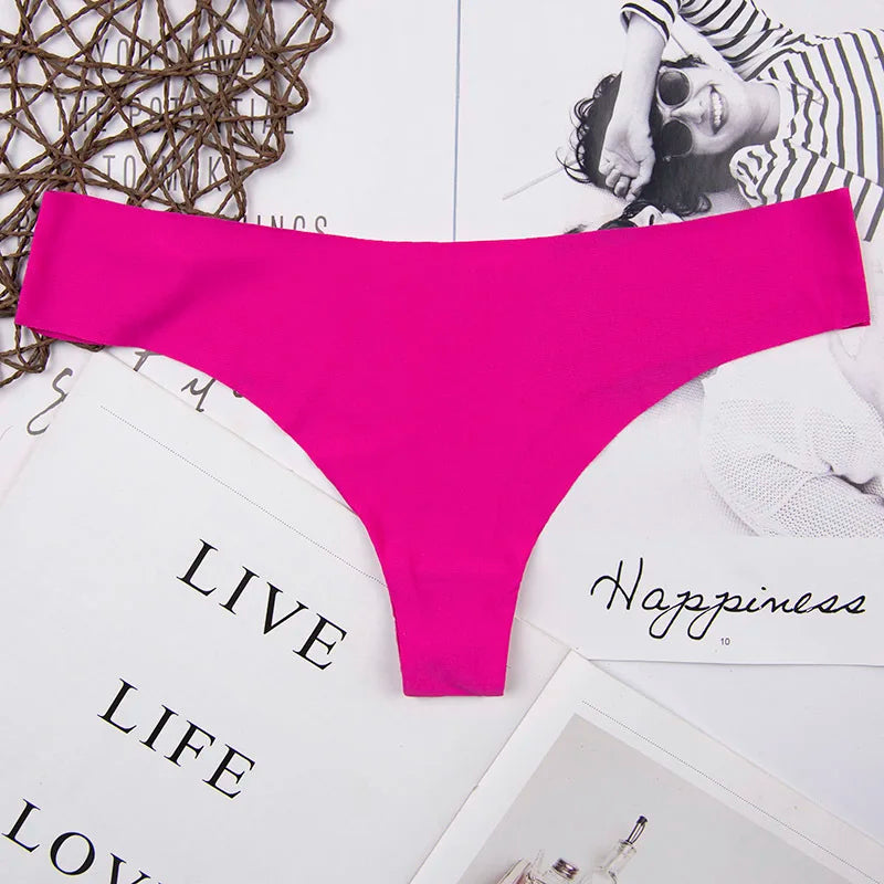 Women's Lace G-String Thong Panties – Seamless Low-Rise Bikini Underwear