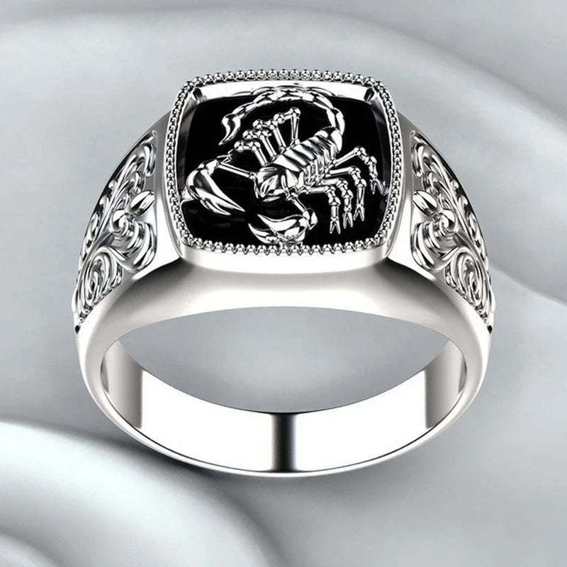 Silver-Tone Scorpion Ring