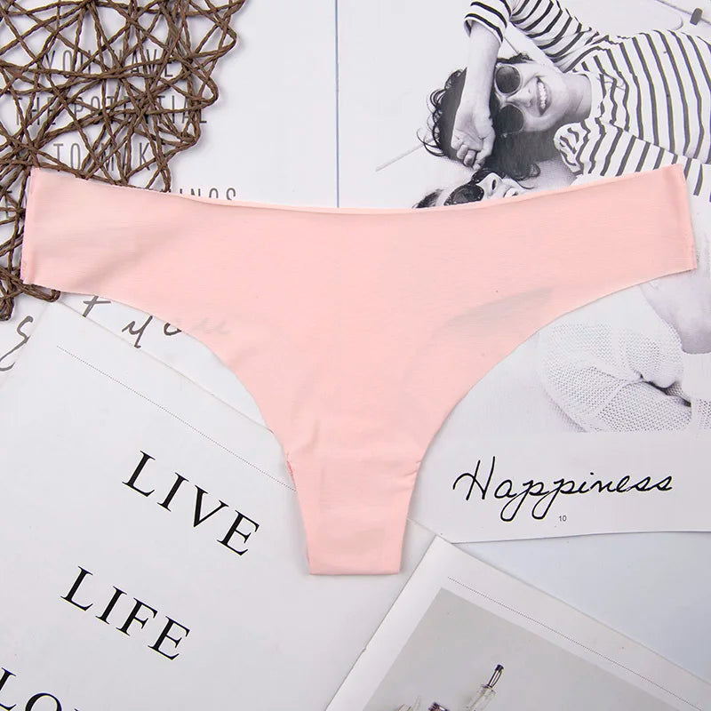Women's Lace G-String Thong Panties – Seamless Low-Rise Bikini Underwear