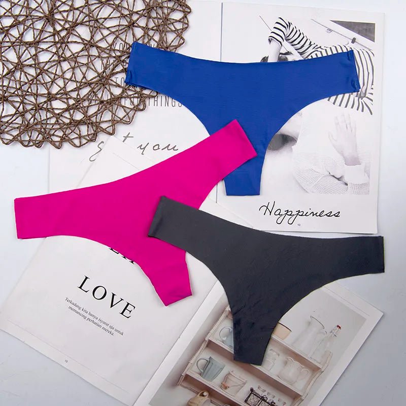 Women's Lace G-String Thong Panties – Seamless Low-Rise Bikini Underwear
