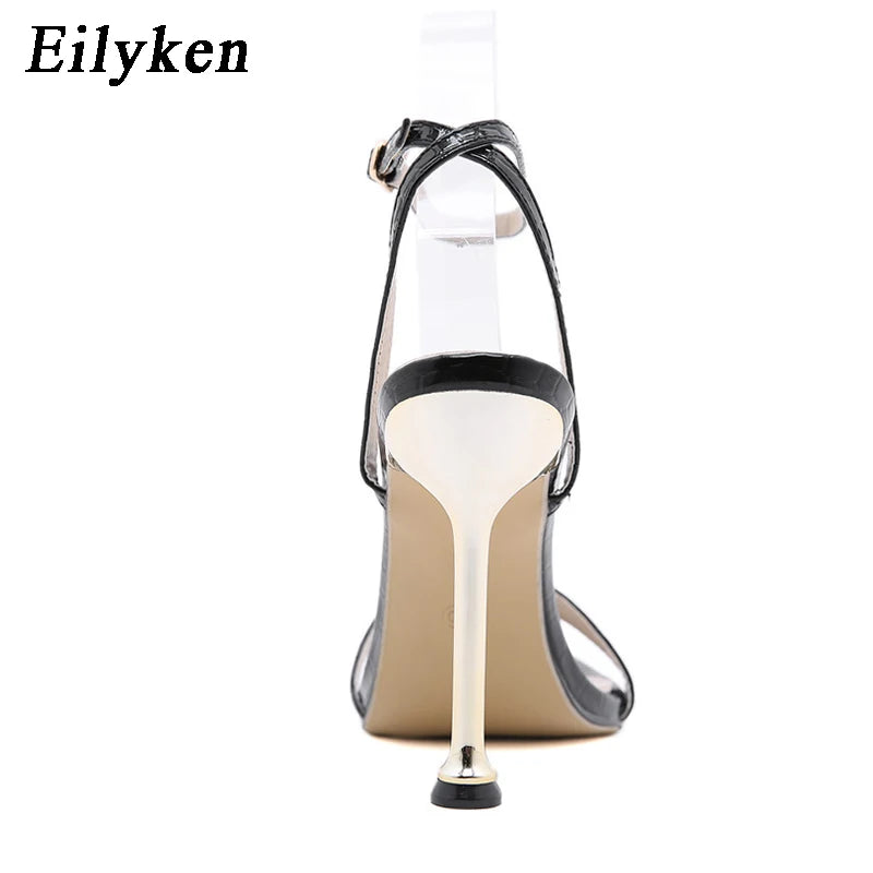 Eilyken Ankle Buckle Strap Green High Heels Sandals Women's Pointed Toe Party Female Shoes Sandalias Mujer