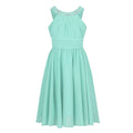iiniim Girls Summer Party Dress Sleeveless Rhinestone Decor Halter Neck Chiffon Princess Dress for Wedding Flower Girls Birthday