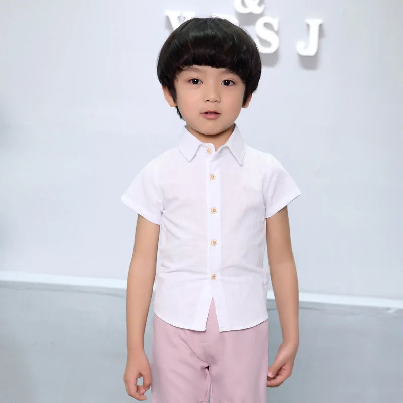 Kids Boys Summer Vest+Shorts 2PCS Clothing Set Gentleman Wedding Dress Children Plaid Party Formal Wear Suit F130