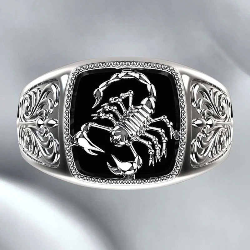 Silver-Tone Scorpion Ring