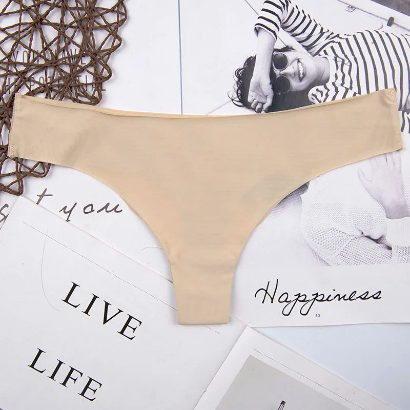 Women's Lace G-String Thong Panties – Seamless Low-Rise Bikini Underwear