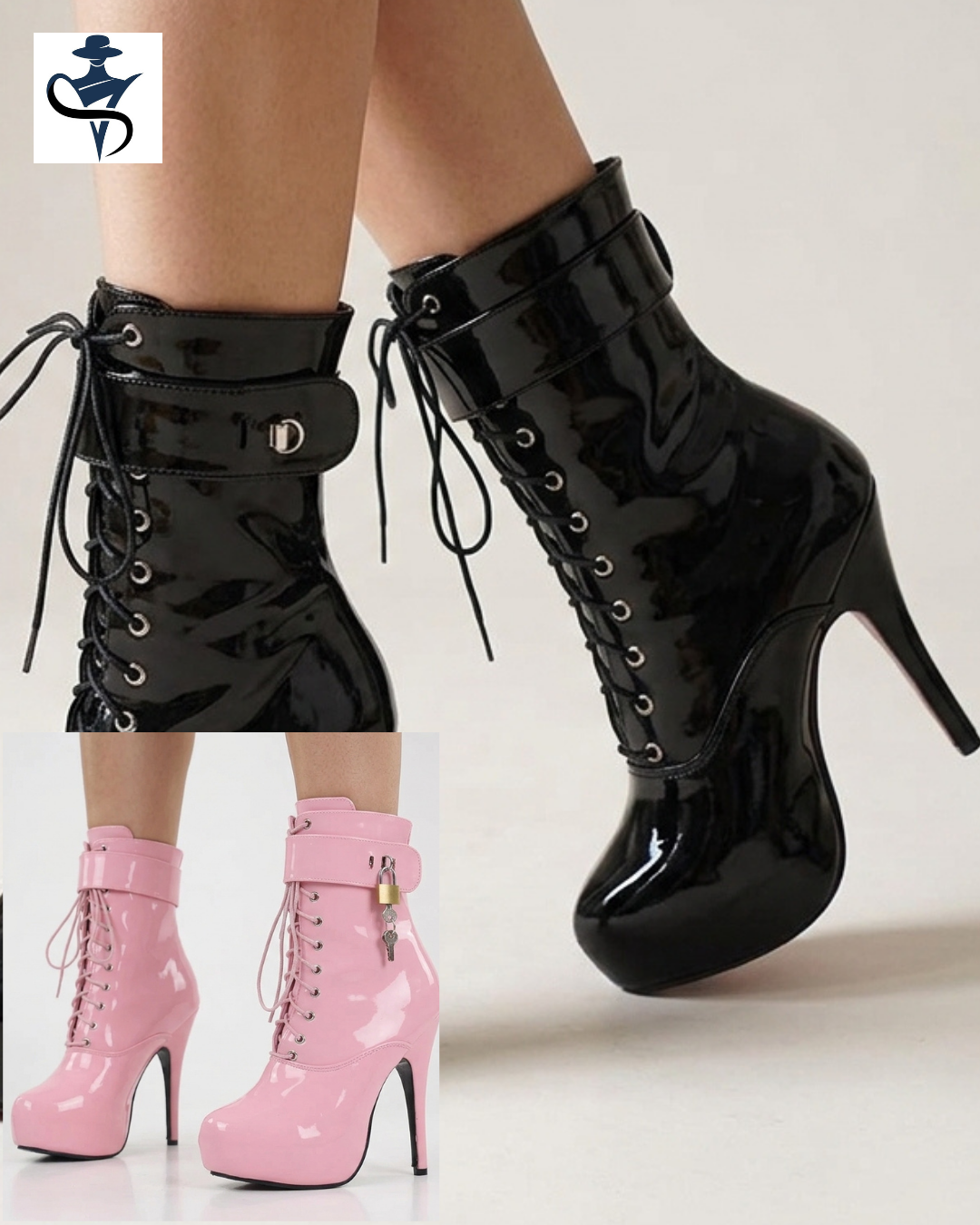 Lace-Up Platform Ankle Boots