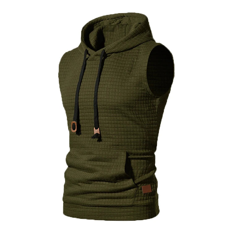 Men's Sleeveless Hooded Tank Top