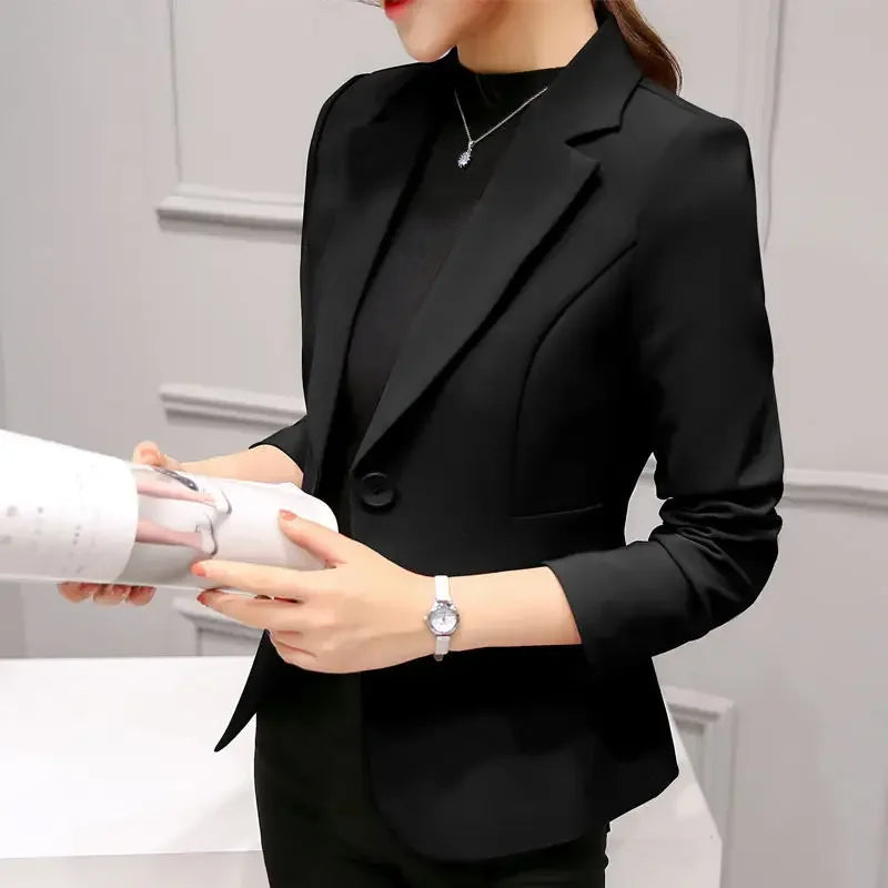 2025 Blazer Ladies , Blazer Pocket Jacket, Slim Fit Jacket, Long-sleeved Korean Style Ladies Office Jacket, Blazer traf tangada