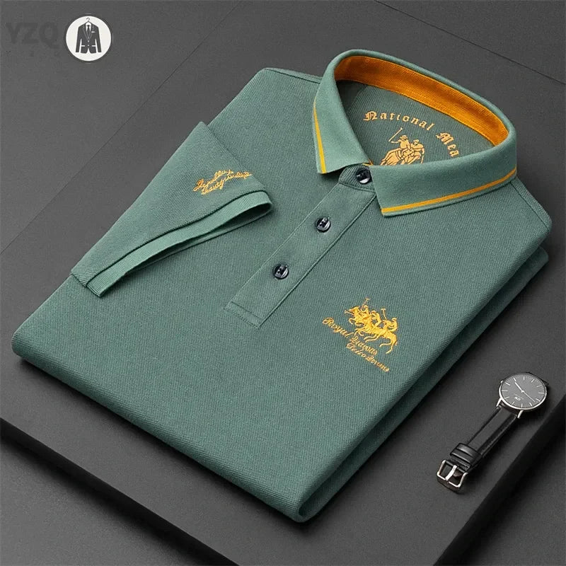 Men's Embroidered Polo Shirt — Anti-Wrinkle Short Sleeve Summer Top | M–4XL