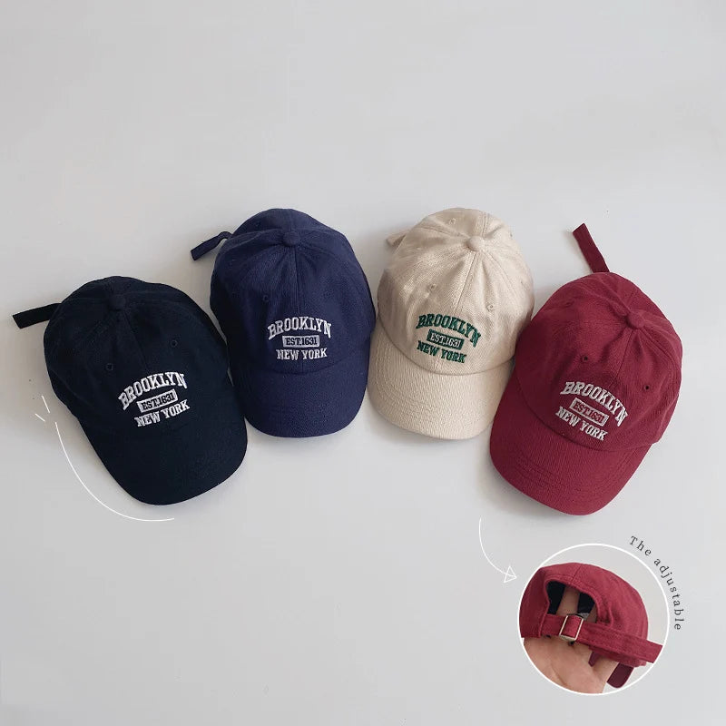 Kids Letter Embroidery Baseball Cap | Adjustable Toddler Snapback Hat