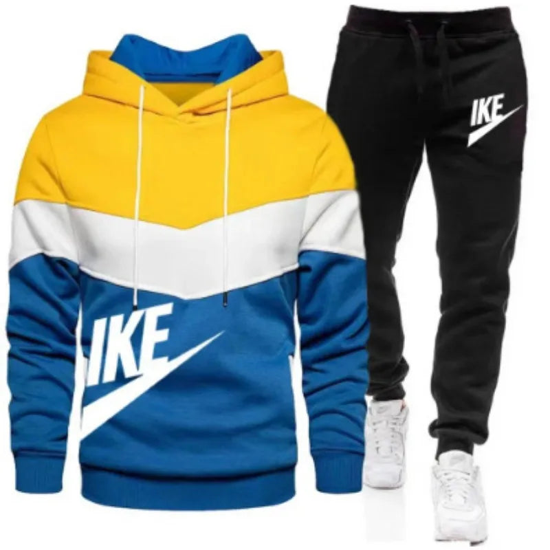Men's Hoodie & Jogger Set — Casual Two-Piece Tracksuit