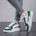 Men's Breathable White Sneakers — Non-Slip Thick Sole