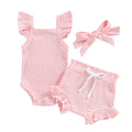 Baby Girl 2-Piece Set — Square Neck Top & Shorts