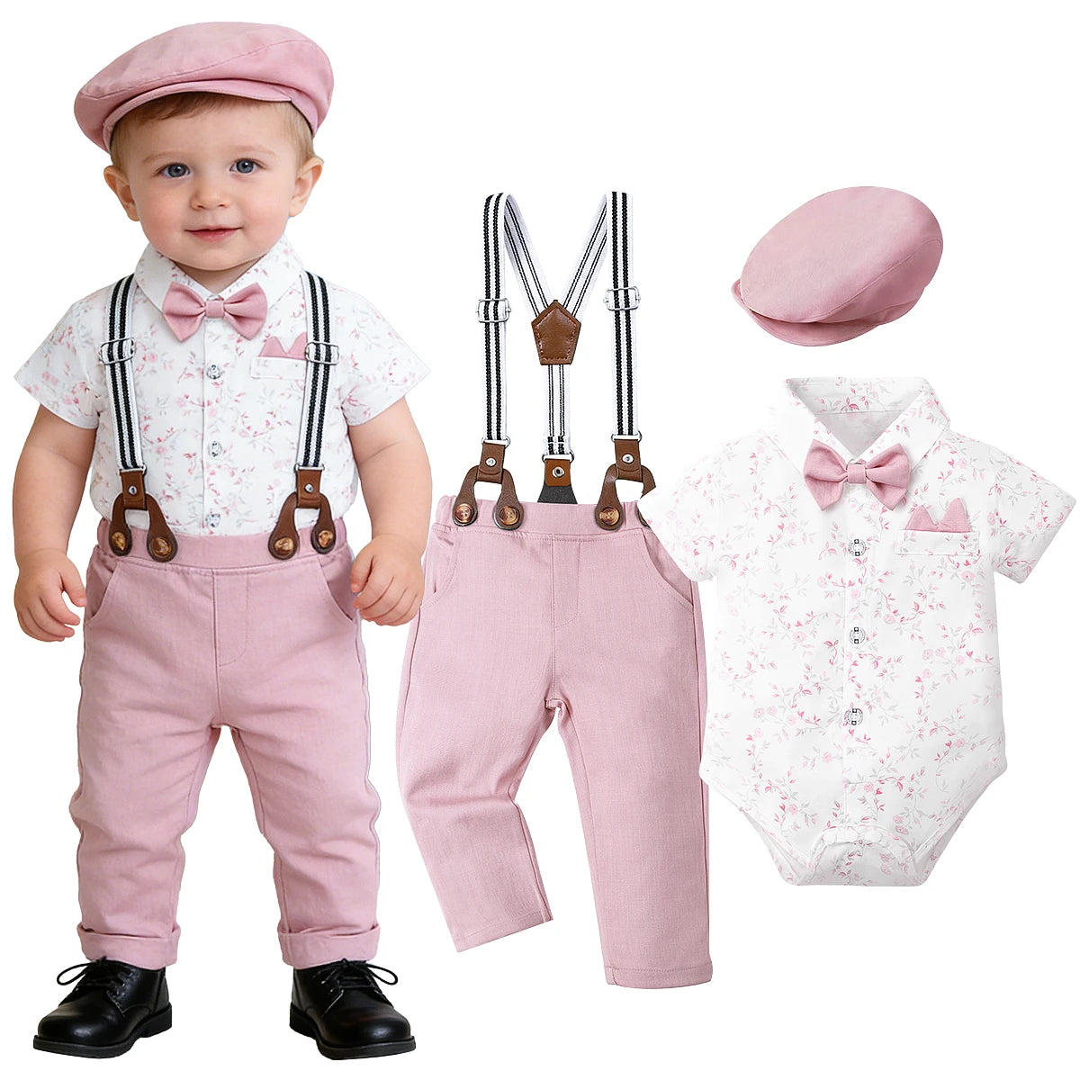 Baby Boy Christening & Baptism White Formal Suit Set – Wedding & Birthday Outfit