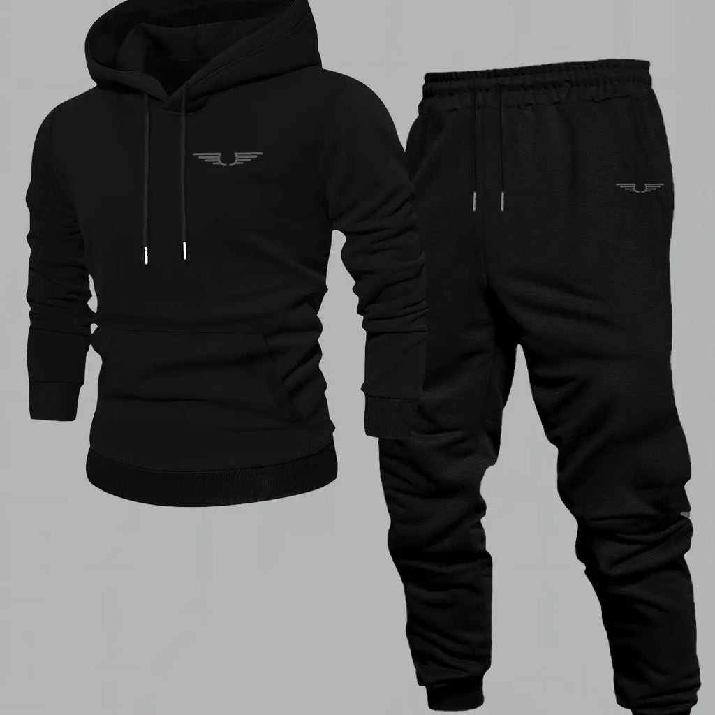Men's Graphic Print Hoodie Co-ord Set – Fleece Pullover Sweatshirt & Jogger | American Streetwear (S–XXXL)