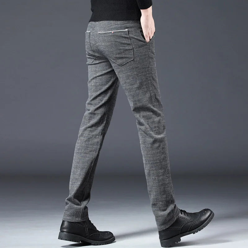Men's Slim Fit Cotton Casual Pants – Korean Style
