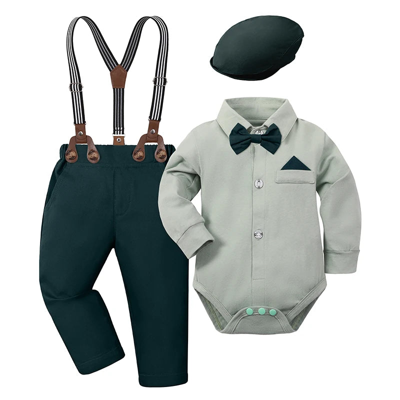 Baby Boy Christening & Baptism White Formal Suit Set – Wedding & Birthday Outfit