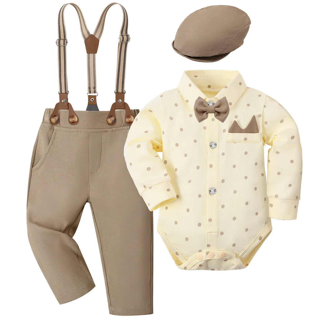 Baby Boy Christening & Baptism White Formal Suit Set – Wedding & Birthday Outfit