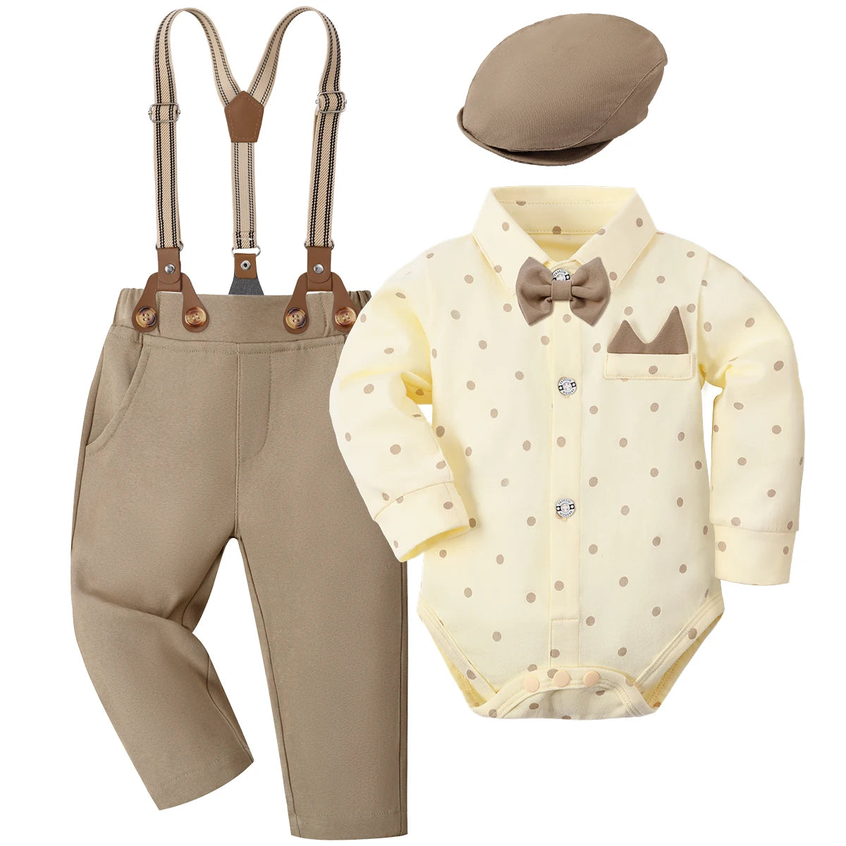 Baby Boy Christening & Baptism White Formal Suit Set – Wedding & Birthday Outfit
