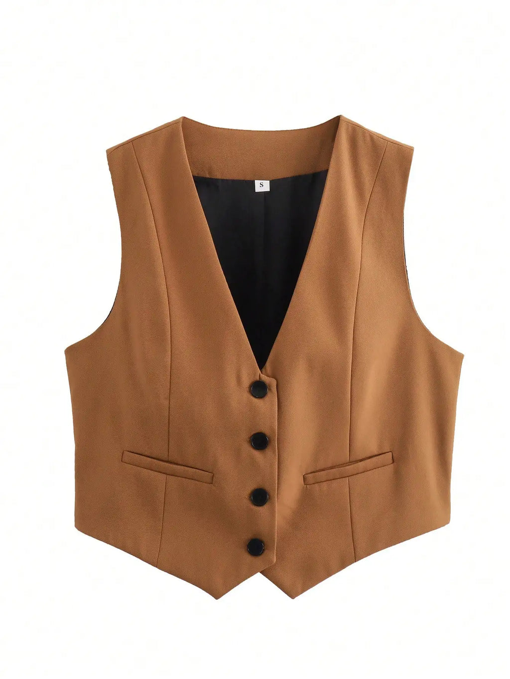 Women's Sleeveless V-Neck Slim Fit Crop Tank Top – Casual Chic Everyday Blouse