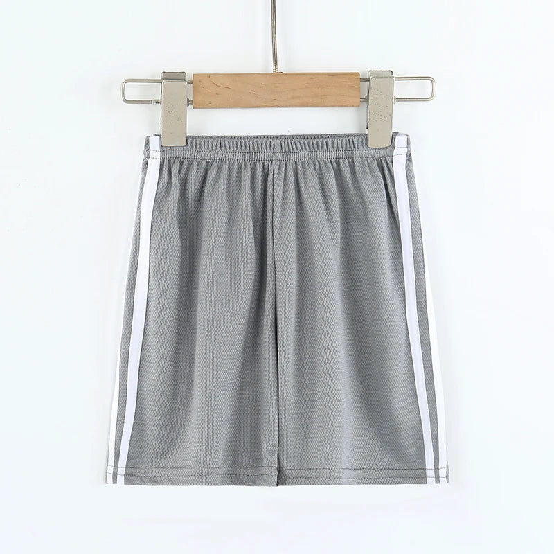 4/1 Pack Summer Children's Sports Quick-drying Shorts Boys Play Ball And Run Elastic Waist Pants Girls Solid Color Simple Joker