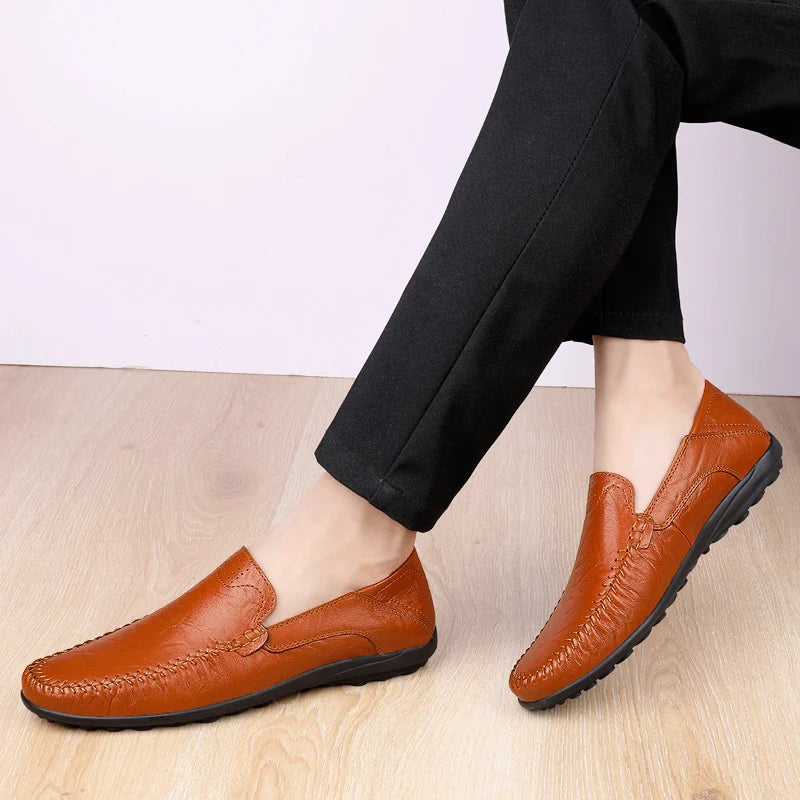 CLOHOO Men's Business Casual Leather Loafers