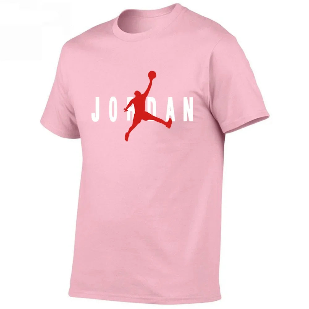 2025 Men's New High Quality Short Sleeve T-shirt Cotton Sweat Absorption Printed Sports T-shirt Men Casual Fashion Short Sleeve