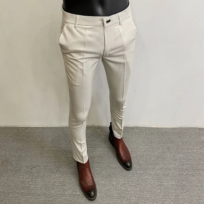 Men's Slim Fit Dress Pants – Stretch Formal Trousers