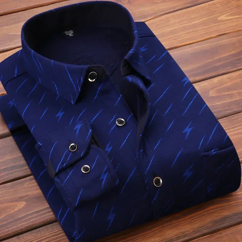 Men's Plaid Long-Sleeve Shirt