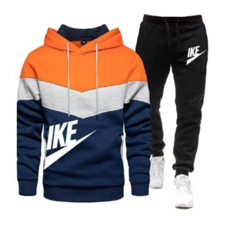 Men's Hoodie & Jogger Set — Casual Two-Piece Tracksuit
