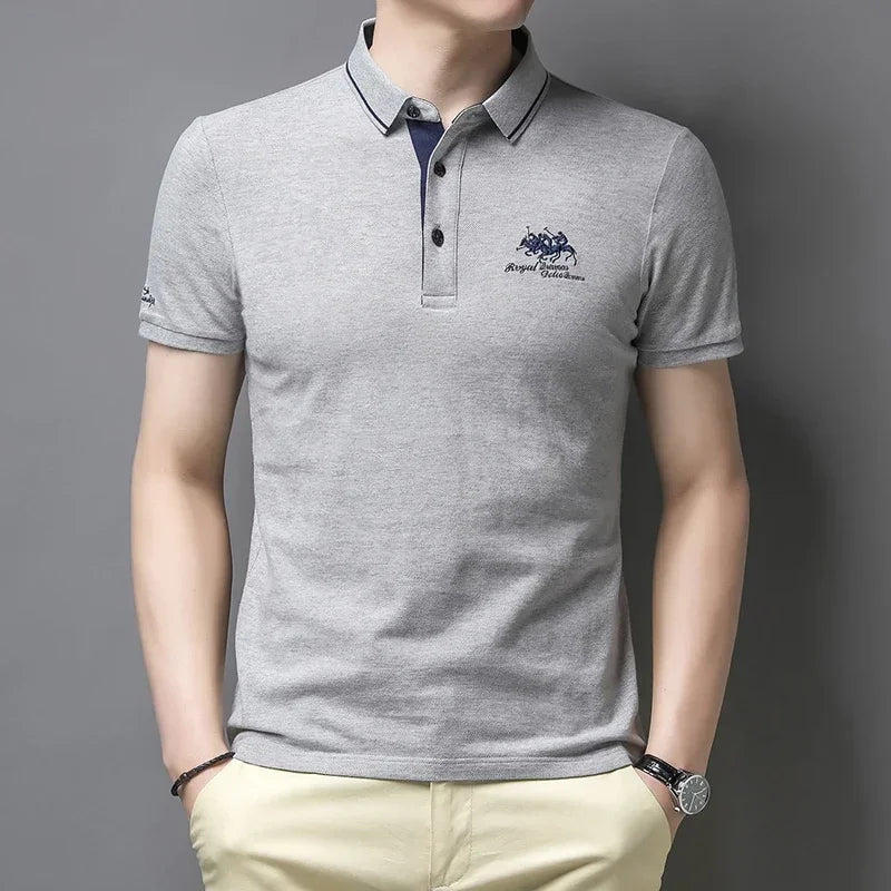 Men's Embroidered Polo Shirt — Anti-Wrinkle Short Sleeve Summer Top | M–4XL