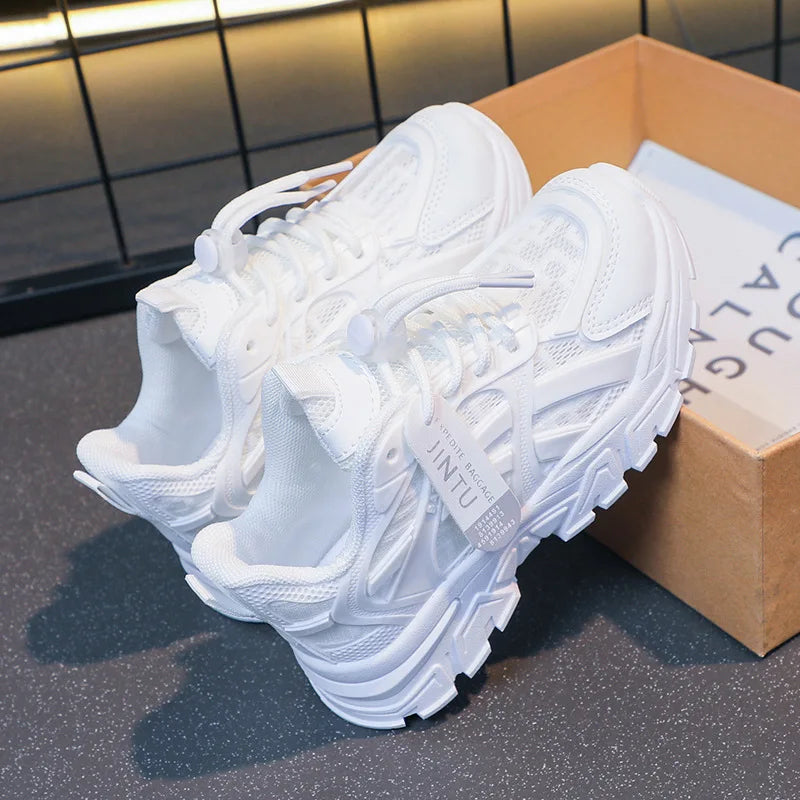 Girls Network Red Daddy Shoes 2024 Spring and Autumn New Children's Korean Version Wear-resistant Sports Boy Casual Shoes