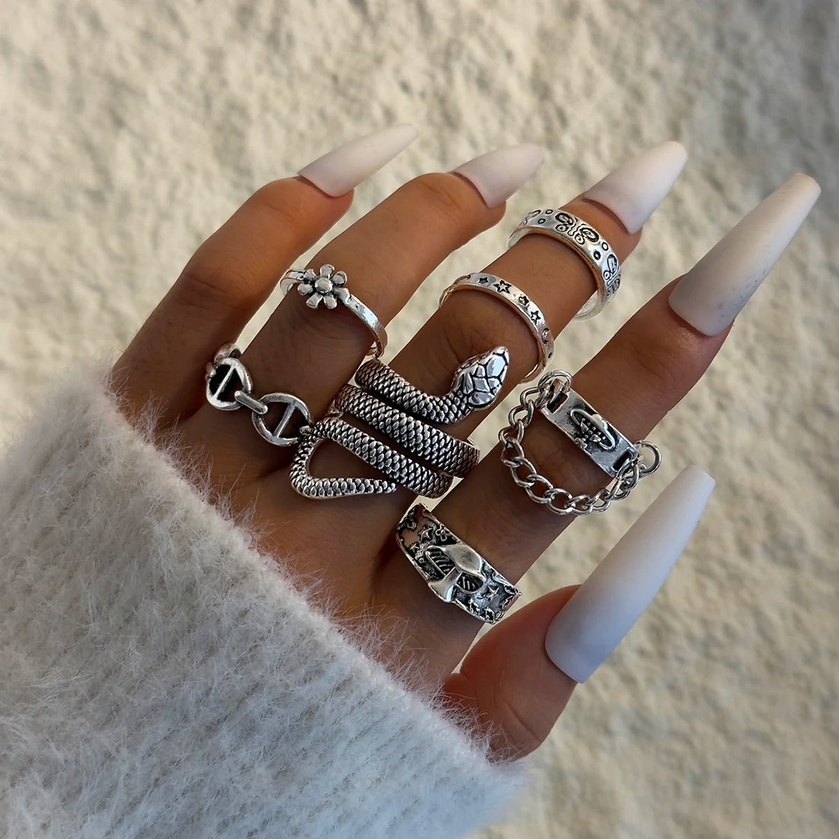 Geometric Stacking Ring Set