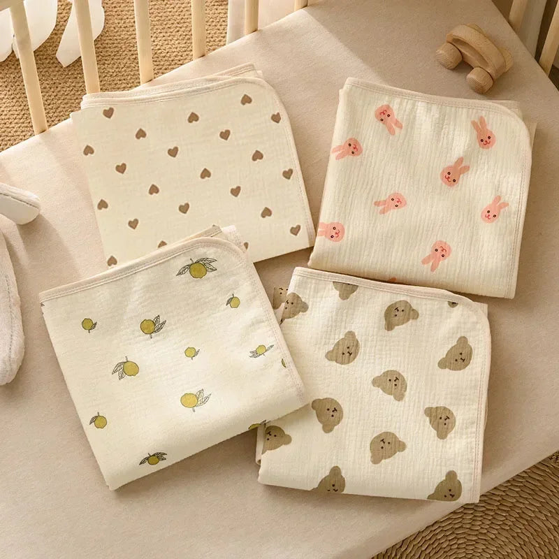 Waterproof Baby Changing Mat – Washable Cartoon Bed Protector (50×70cm)