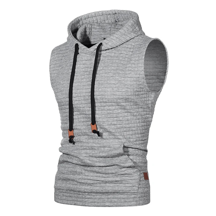 Men's Sleeveless Hooded Tank Top