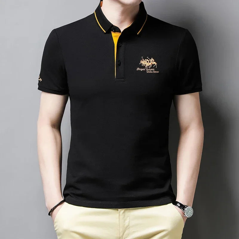 Men's Embroidered Polo Shirt — Anti-Wrinkle Short Sleeve Summer Top | M–4XL