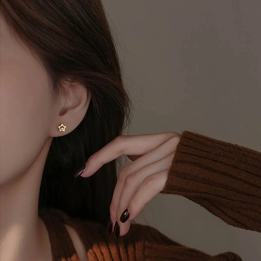 36-Pair Rhinestone Stud Earrings Set | Mixed Geometric Styles for Women