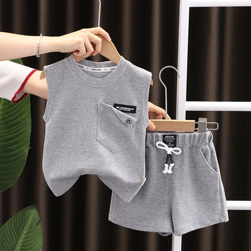 Kids Vest & Shorts Set — Casual Summer 2-Piece Outfit