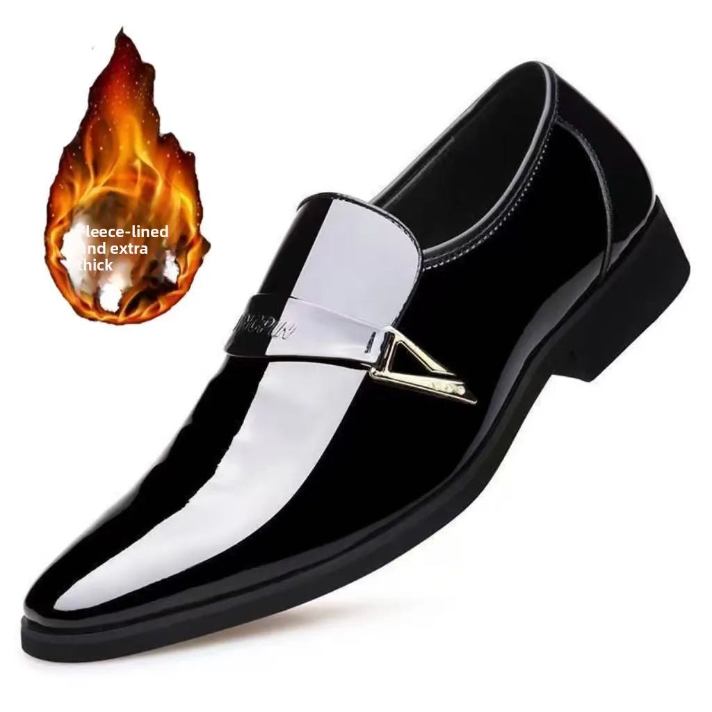 Men's Fashionable Versatile Business Classic Formal Leather Shoes Trendy Comfortable Breathable Casual Loafers Rubber Sole
