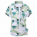 Summer Floral Hawaiian Shirts Men Fashion Short Sleeve Shirt Flower Blouse Turn Over Collar Casual Lapel Camisas Men's Clothing